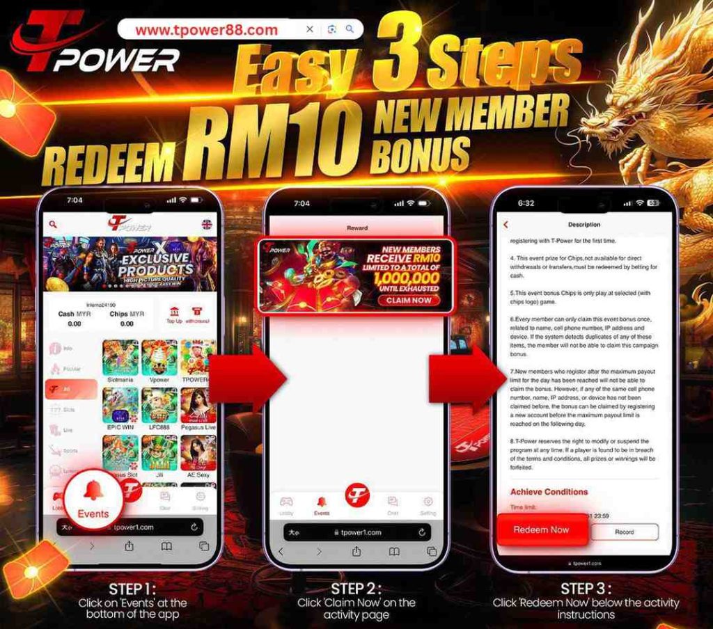 EASY 3 STEPS TO REDEEM RM10